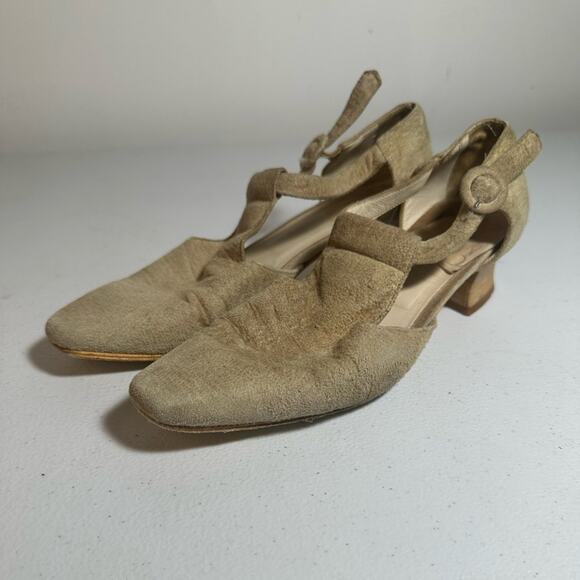 Joan and David Tan Women's Suede Heels - Picture 2 of 14